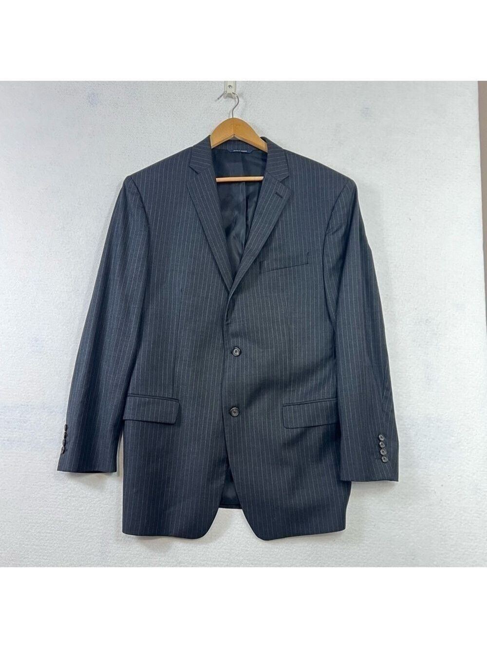 Ralph Lauren Mens Suit Jacket Sport Blazer Black Wool 44 L Golf
